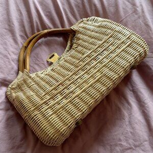 Vintage 1960s Wicker Handbag from British Hong Kong